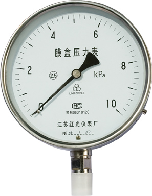 YE-B係列不（bú）鏽鋼膜盒壓力表